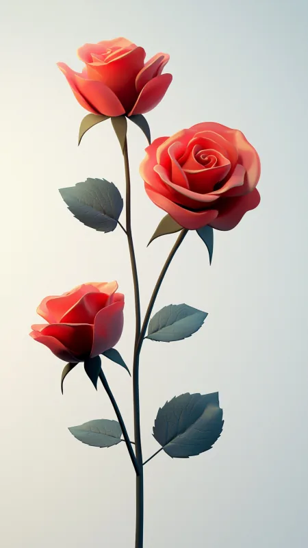 Flowers Red Roses Wallpaper