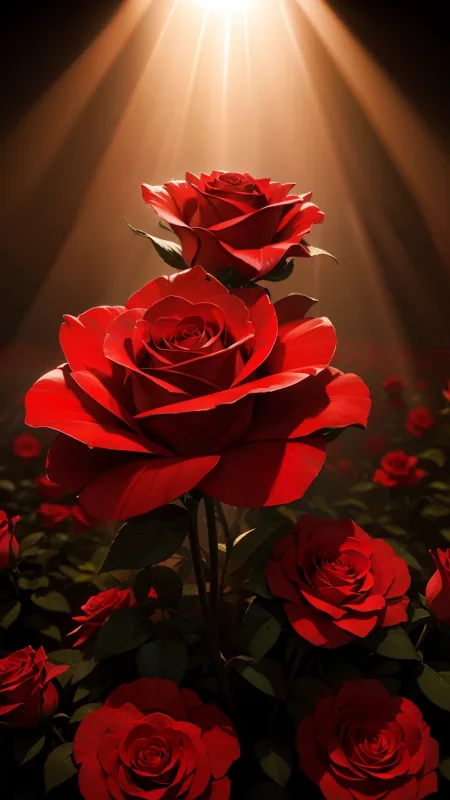 Flowers Red Roses Wallpaper