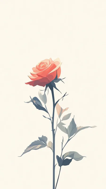 Flowers Rose Art Wallpaper