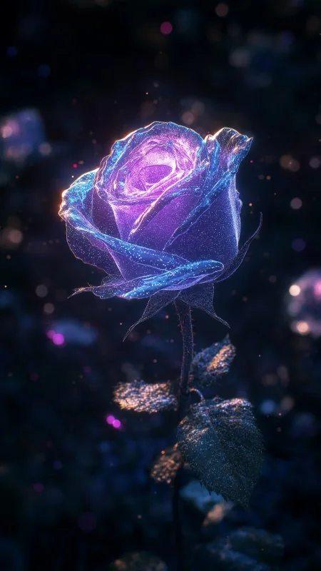 Rose Glow Shine Dark Flower HD Wallpaper