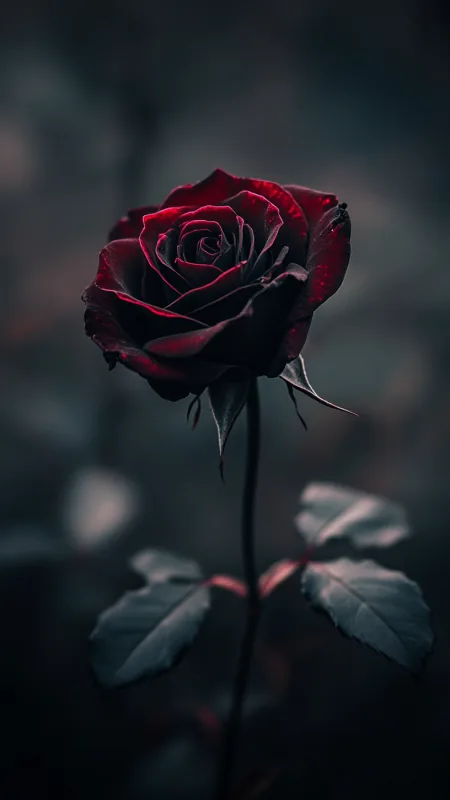 Rose With Black Petals HD Flowers Wallpaper