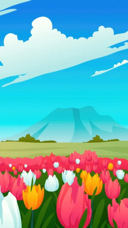 Tulip Flowers Digital Art Wallpaper