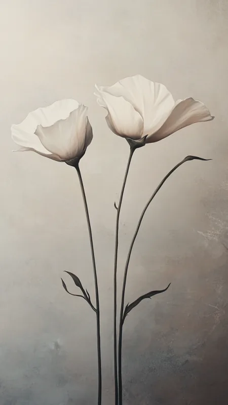 White Flower Art Wallpaper