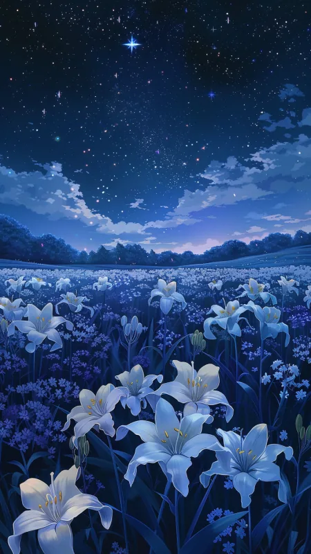 Flowers White Lilies Wallpaper
