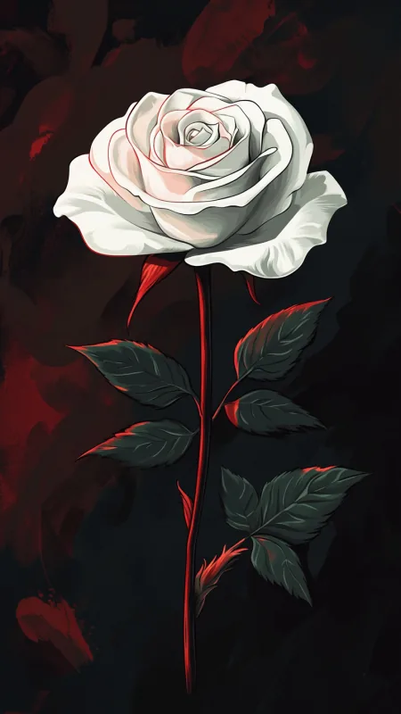 Flowers White Rose Wallpaper