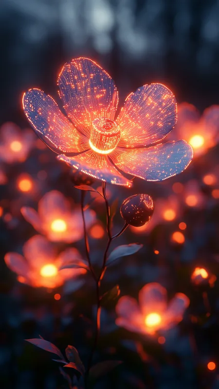 Flowers With Petals Phone Wallpaper