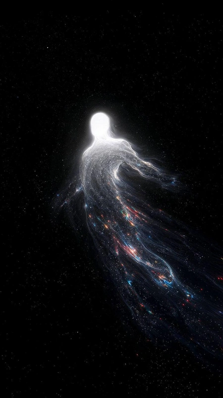 Galaxy Spirit Black Wallpaper