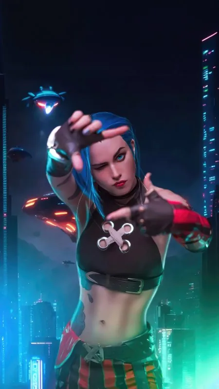 Arcane Jinx Cosplay Gaming HD Wallpaper