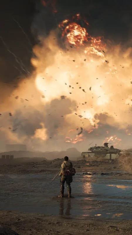 Gaming Battleground Explosion Wallpaper