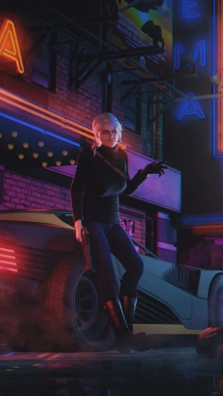 Ciri In Cyberpunk Game HD Gaming Wallpaper