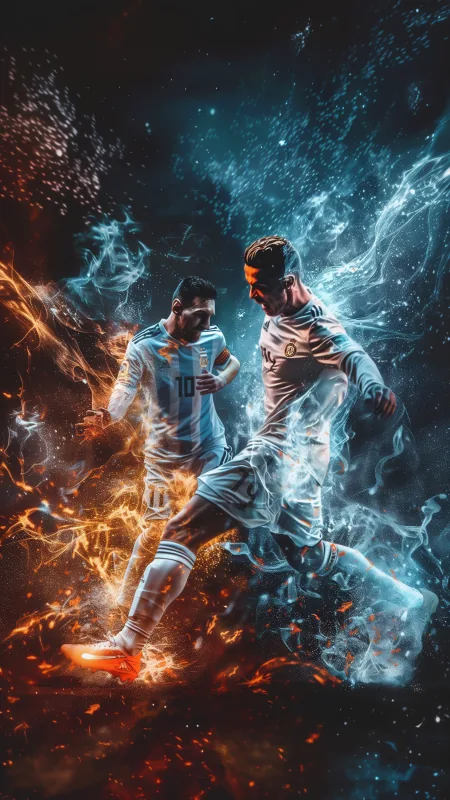 Cristiano Ronaldo And Messi Gaming Wallpaper