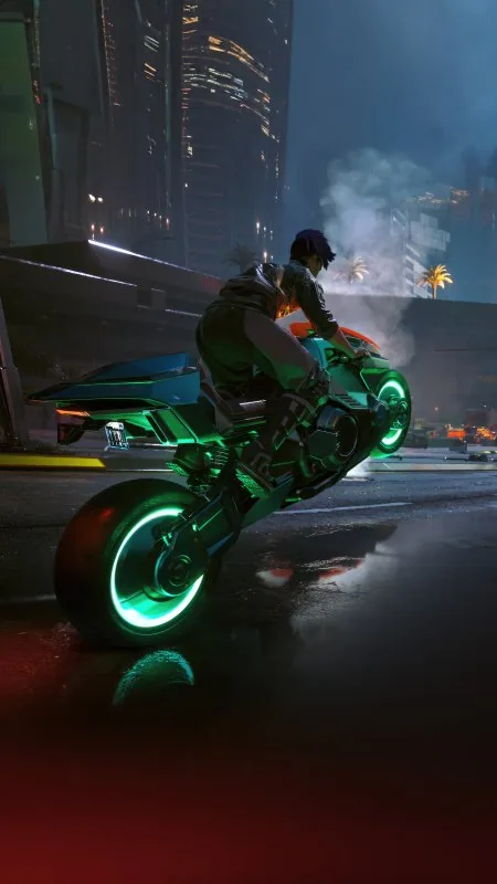 Cyberpunk 2077 Edgerunners Motor Rider HD Gaming Wallpaper