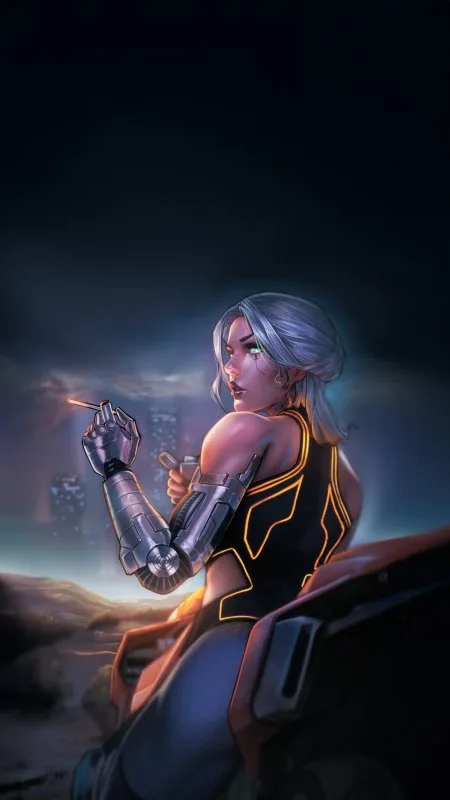 Cyberpunk Gamer Girl Gaming Wallpaper