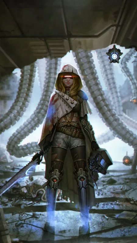Cyberpunk Girl Gaming Wallpaper