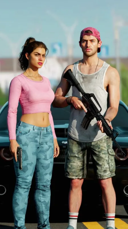 Gaming Gta 6 Jason And Lucia Game Wallpaper
