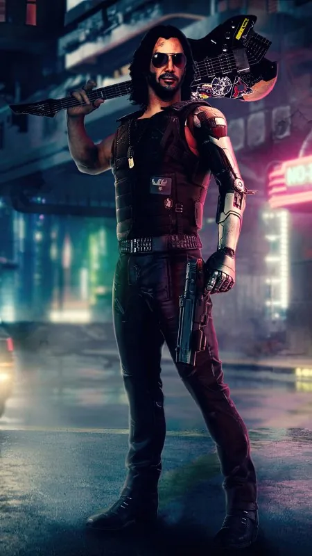 Johnny Silverhand Cybernetic HD Gaming Wallpaper