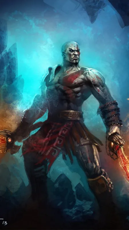 Kratos Artwork Gaming Wallpaper