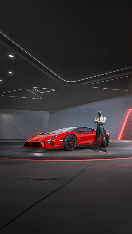 Gaming Lamborghini In Pubg Game Wallpaper