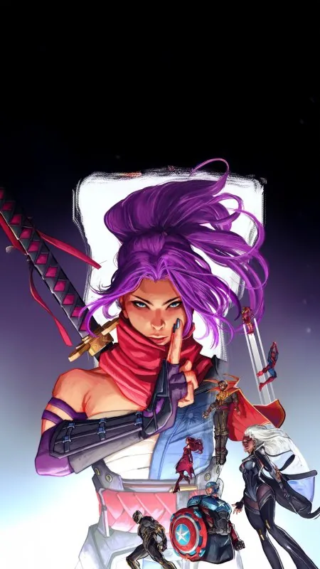 Psylocke In Marvel Rivals Game Gaming Wallpaper