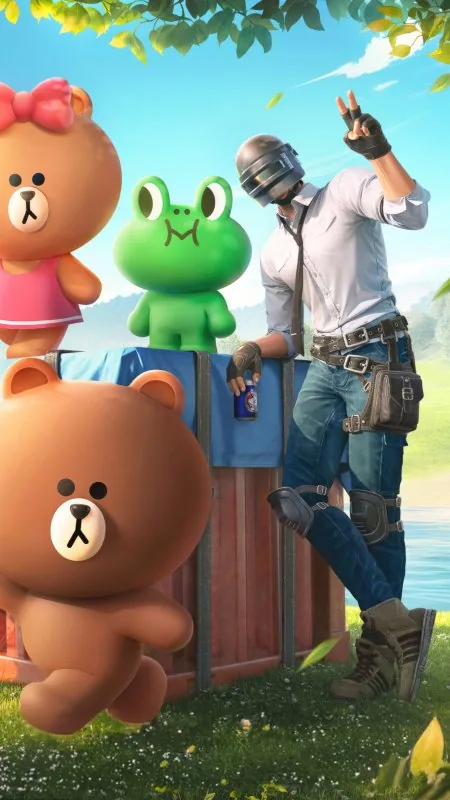 Pubg Ft Line Friends Game Gaming Wallpaper