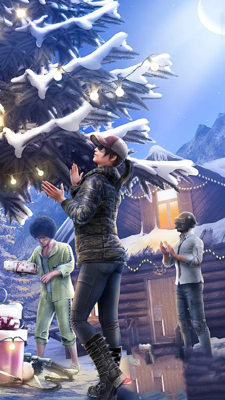 Gaming Pubg Game Squad Christmas Wallpaper