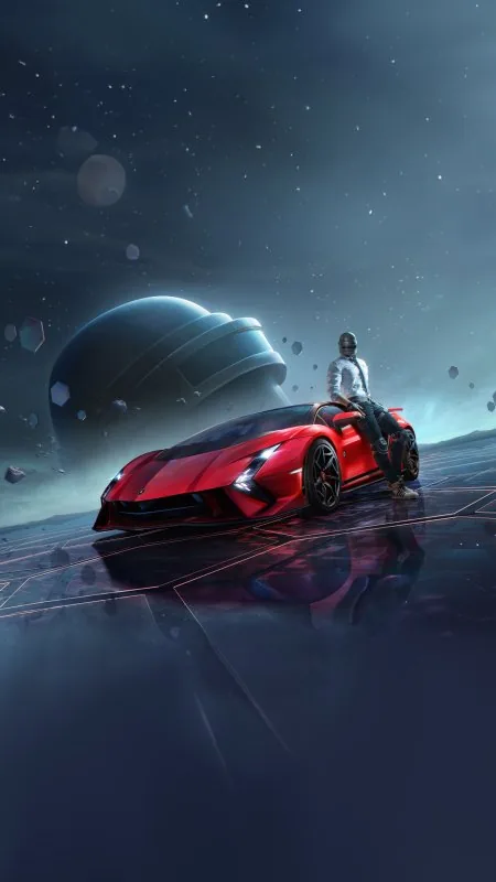 Pubg X Lamborghini Car Gaming Wallpaper