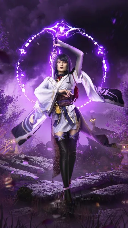Raideni Genshinimpact Cosplay Game Gaming Wallpaper