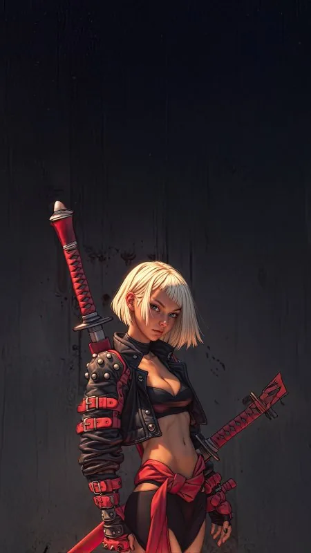 Gaming Rebel Swordswoman Born Game Wallpaper