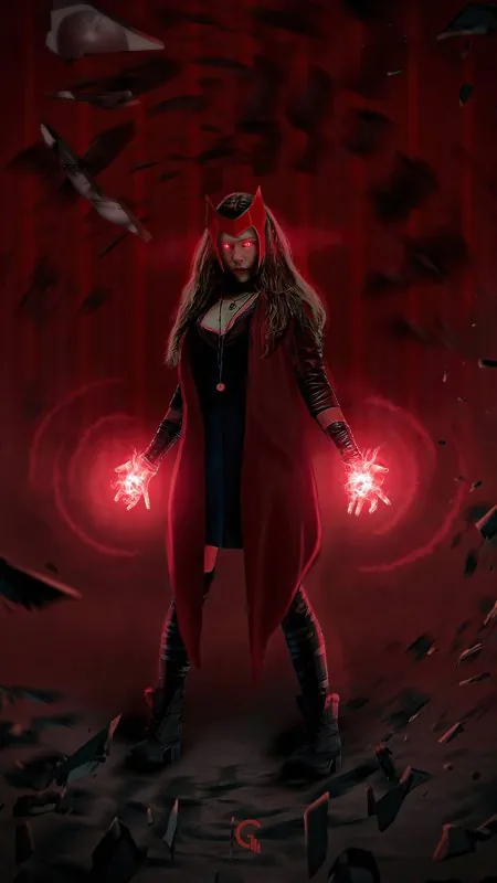Gaming Scarlet Witch Red Powers Wallpaper