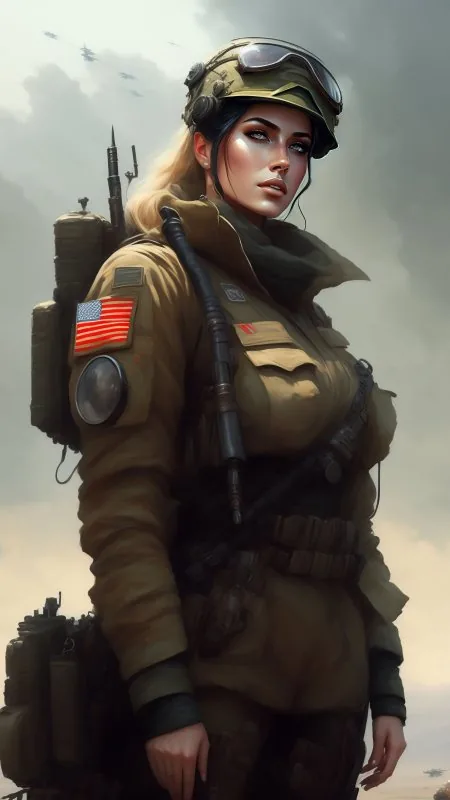 Gaming Soldier Girl Wallpaper