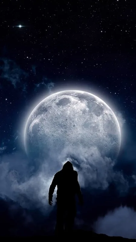 Gaming Staring At The Moon Wallpaper