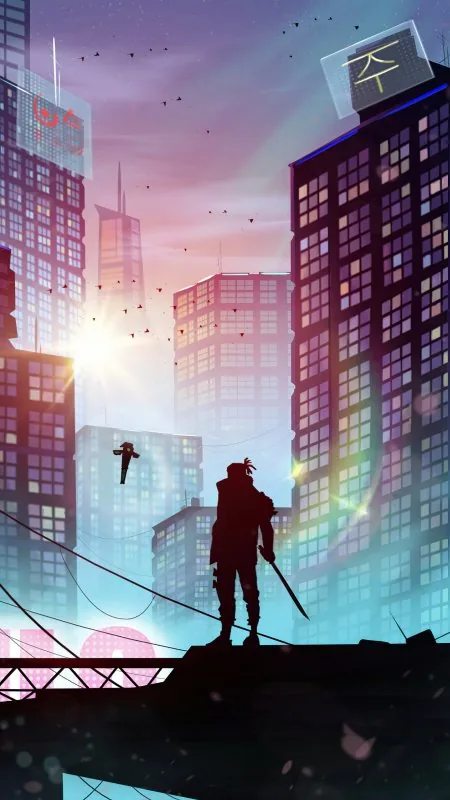 The Crypto City Warrior Game Gaming Wallpaper