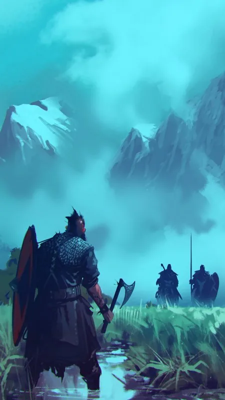 Gaming Viking Warrior Fighting Alone Wallpaper