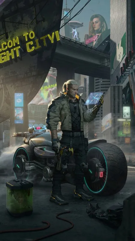 Witcher Cyberpunk Game HD Gaming Wallpaper