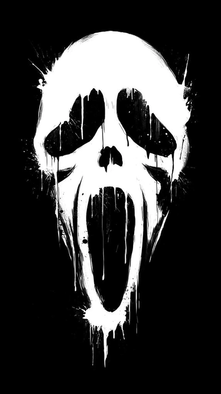 Ghost Scream Paint Wallpaper