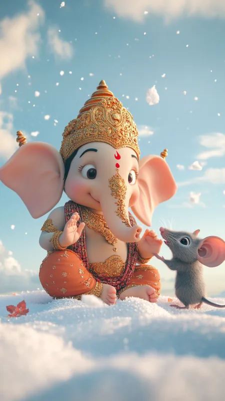 Cute Ganesha God Wallpaper