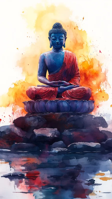 God Lord Buddha Art Wallpaper