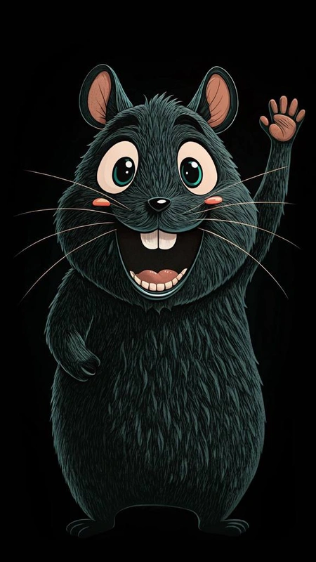 Happy Mouse Wave Wallpaper