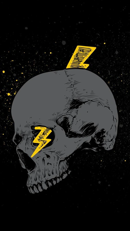 Lightning Skull Wallpaper