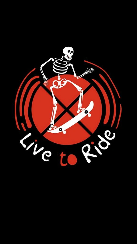 Live To Ride Skeleton Wallpaper