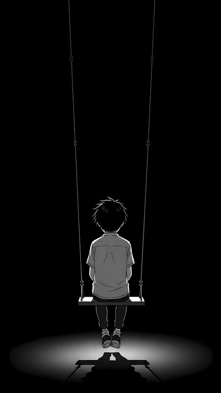 Lonely Boy Swing Black Wallpaper