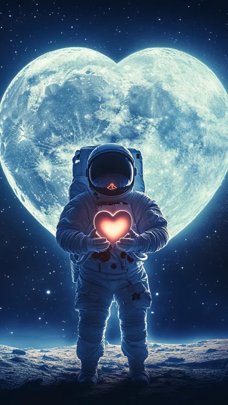 Love Astronaut Space Wallpaper