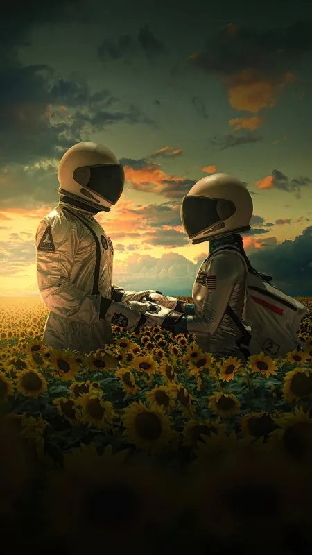 Astronaut With Astronaus Love Wallpaper