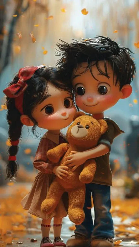 Children Couple Love Wallpaper