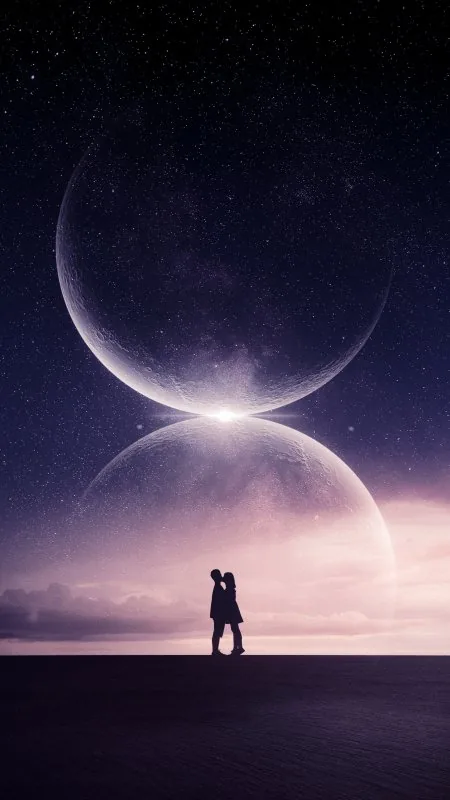 Cosmic Kiss Love HD Wallpaper