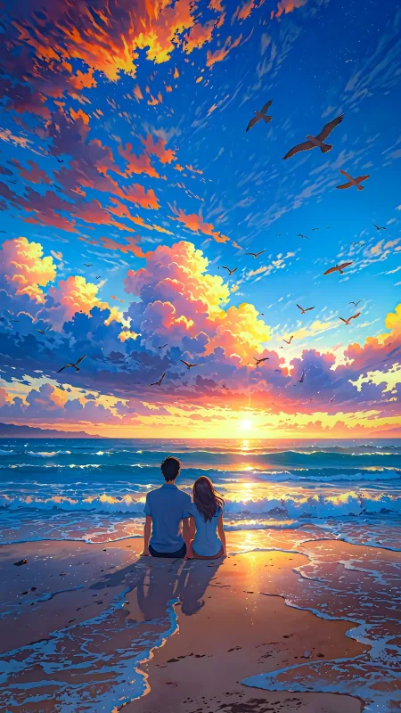 Love Couple Phone Wallpaper