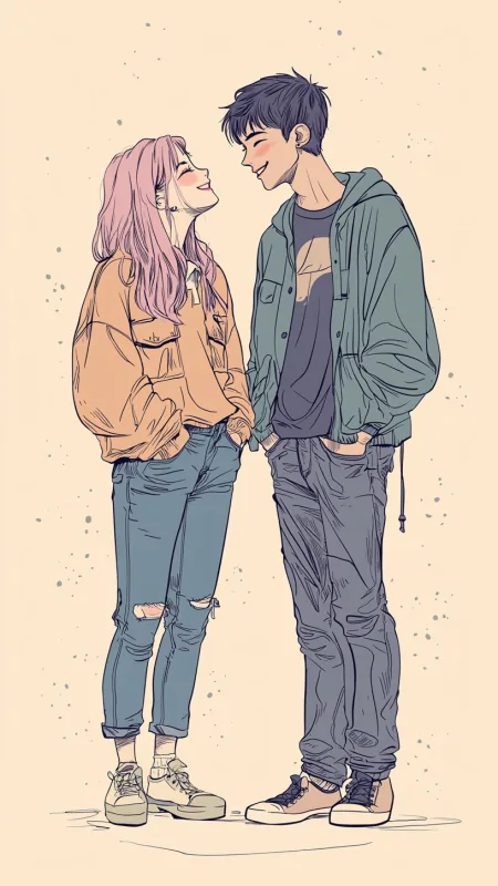 Love Couple Phone Wallpaper