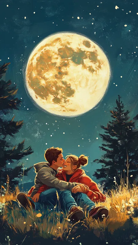 Love Couple Phone Wallpaper