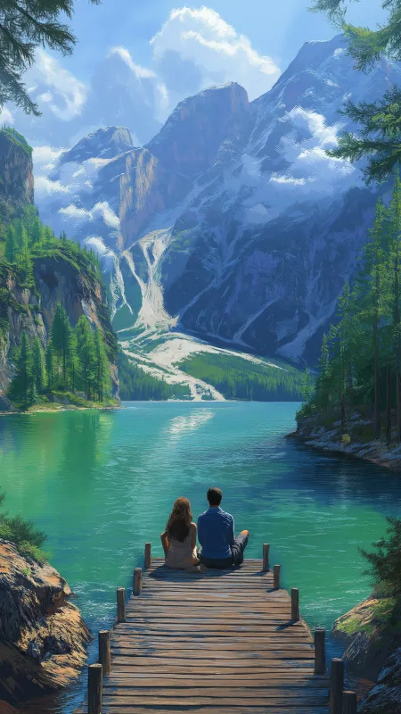 Love Couple Phone Wallpaper