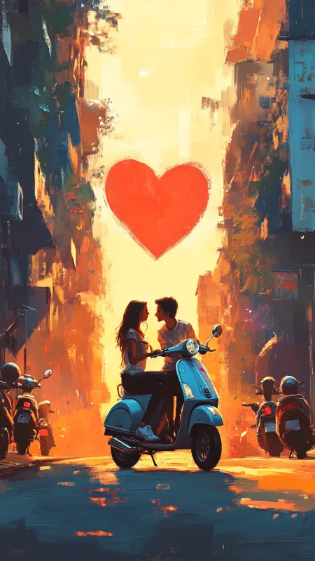 Love Couple Art Wallpaper
